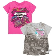 Monster Jam Grave Digger El Toro Loco Megalodon Truck 2 Pack T-Shirts Toddler to Big Kid